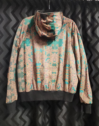 ATLANTHEON Men's Velvet Bomber Hoodie