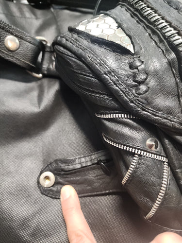 REBEL Snake Spine Leather Bag