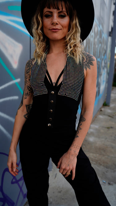 Rhinestone Friday halter top