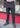 Runic Cargo Pants in black, front view on model