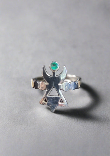 Gem Stone Lunar Ring
