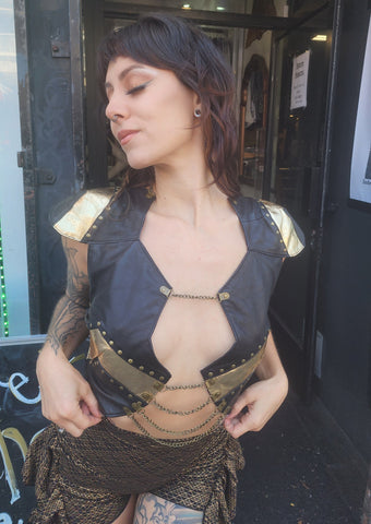 Chain bustier Leather version