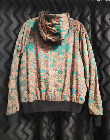 ATLANTHEON Men's Velvet Bomber Hoodie