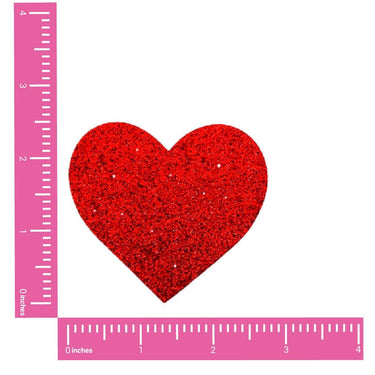 Ravish Me Red Glitter I Heart U Nipple Cover Pasties