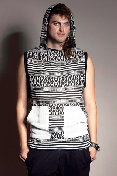 Men's MizMoz Block Print Hooded tank