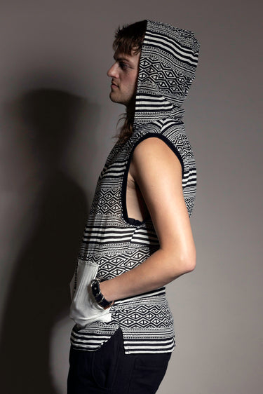 Men's MizMoz Block Print Hooded tank