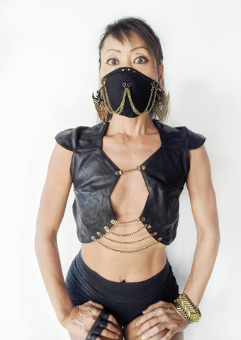 Chain bustier Leather version