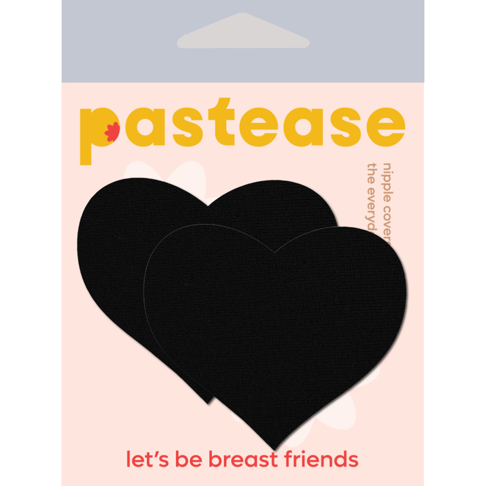 Love: Black Heart Nipple Pasties by Pastease®