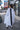 White Runic Long Kimono with contrasting black back panel