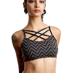 Chevron Yoga Strap Bra