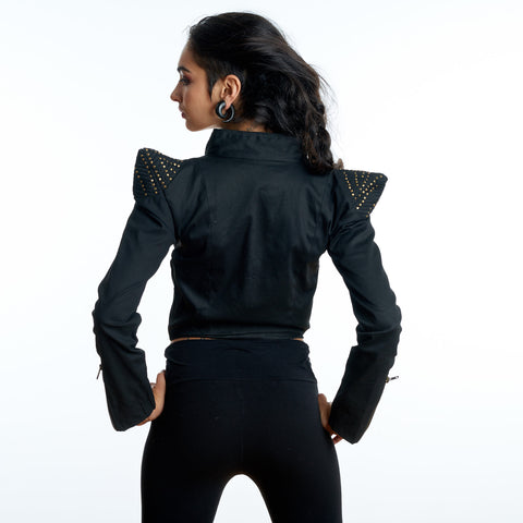 Bowie Women's Point Shoulder Leather Jacket