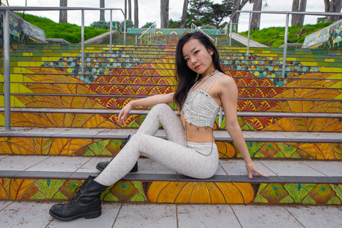 Pyramid Print Full Length Legging