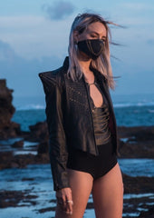 Bowie Women's Point Shoulder Leather Jacket