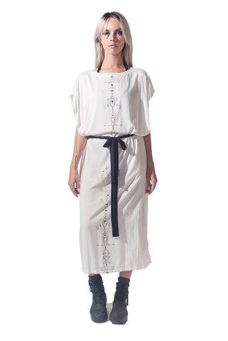 Lunar print long Toga  Dress