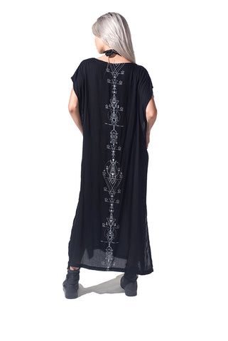 Lunar print long Toga  Dress