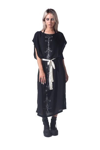 Lunar print long Toga  Dress