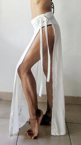 Lunar print long skirt cover up