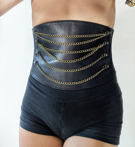 Leather Obi belt