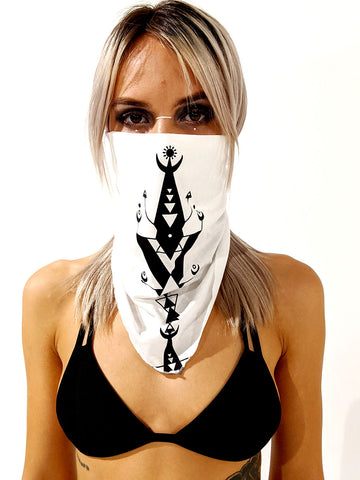 Lunar print bandana mask