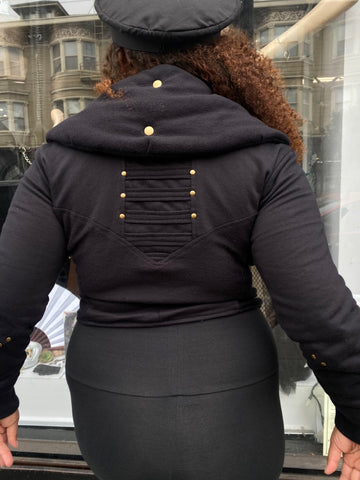 Crop Puff Collar Jacket