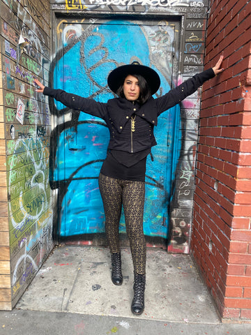 Crop Puff Collar Jacket