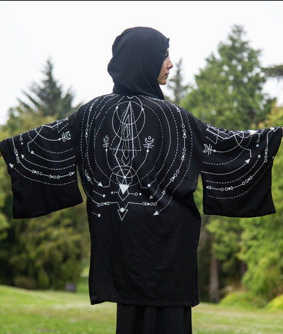 Circle Lunar short kimono