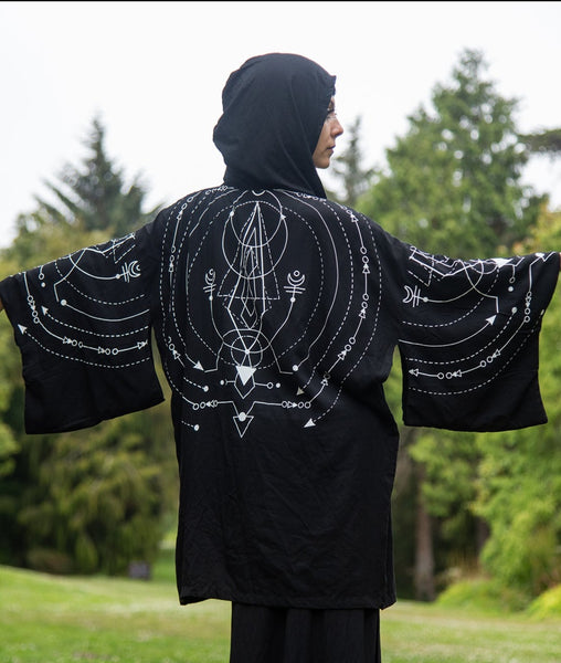 Circle Lunar short kimono