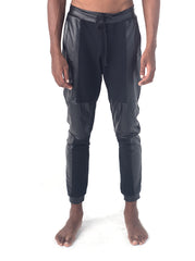 Men's Moto jogger pants w vegan leather