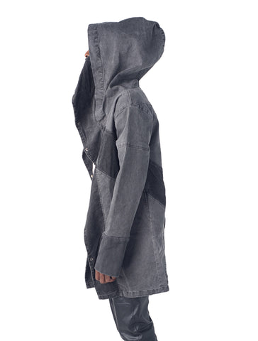 Ninja Long Coat Stonewash