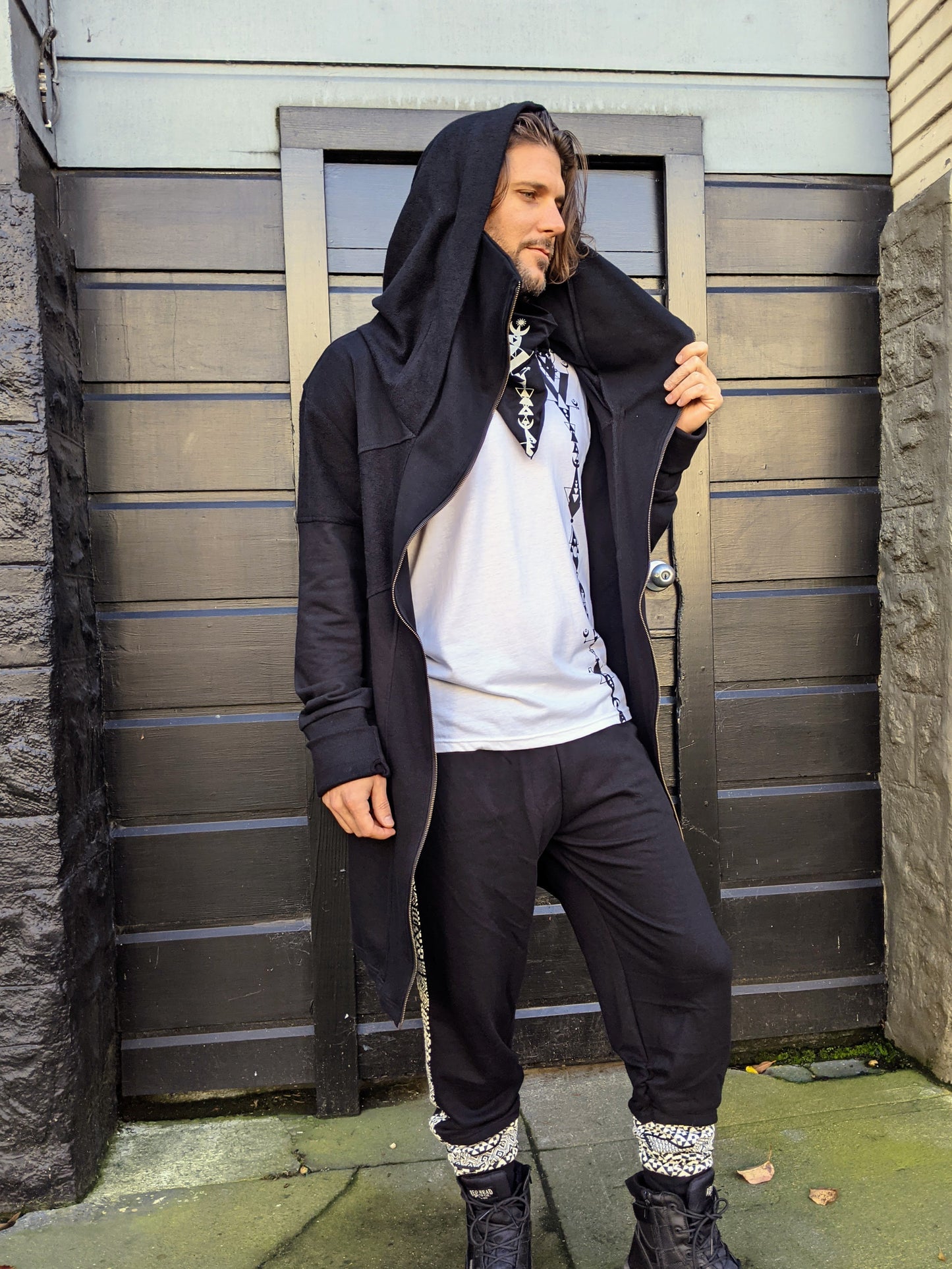 Men's Long ninja hoodie Jacket