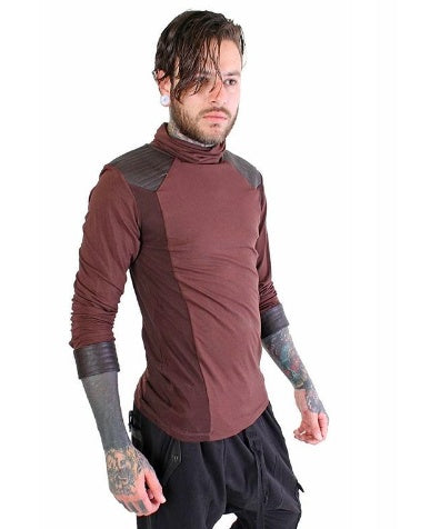 Ninja Men's Long Sleeve Shirt, Futuristic Fashion, Star Wars Fashion, Robot Like Fashion, Post Apocalyptic Fashion, Biker Fashion, Fauz Leather