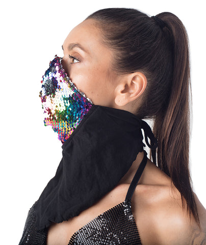 Sequin Scarf Mask